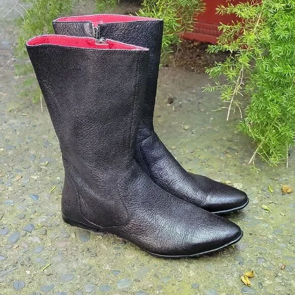 Born Black Leather Women's Boots Size 7.5 - Picture 1 of 15